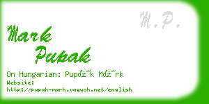 mark pupak business card